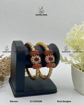 Nura Bangles | ZAROSH JEWEL Maroon
